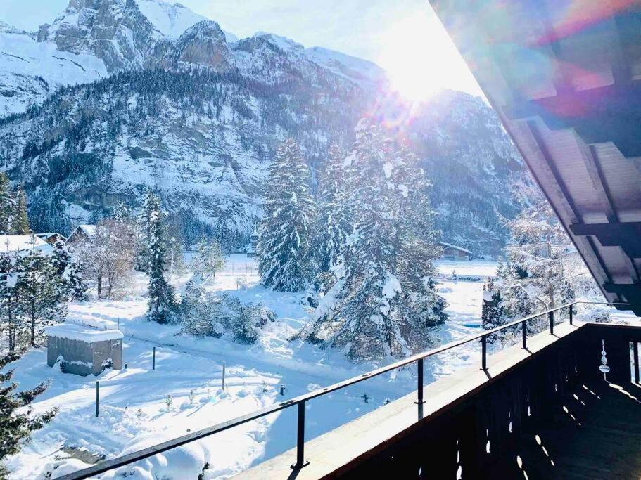 Unique Penthouse With Gallery And Mountain View Kandersteg Buitenkant foto