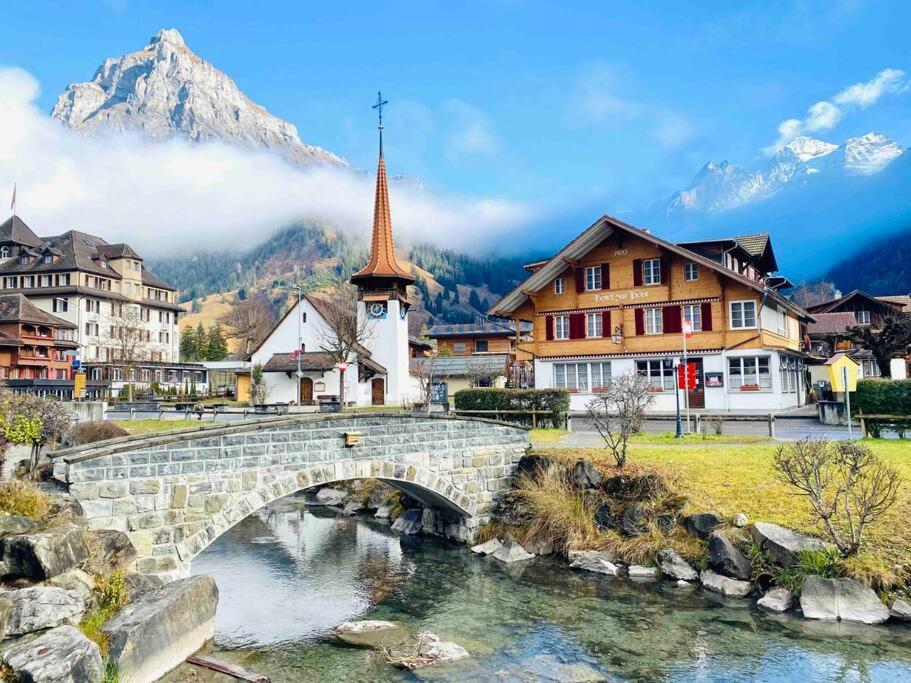 Unique Penthouse With Gallery And Mountain View Kandersteg Buitenkant foto